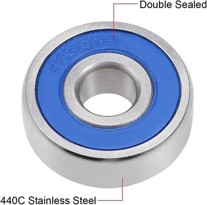 Rolamentos de esferas sellados de linha única de aço inoxidável S6001 para lubrificantes de óleo de trator