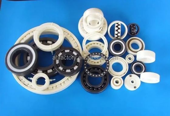 Estrutura de esferas de ranhuras profundas Rolamentos cerâmicos completos 608 para baixos requisitos de manutenção