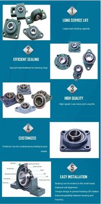 Classificação de precisão P5 Rolamento de bloco de travesseiro KP004 para suporte de rolamento feito de aço cromado GCR15