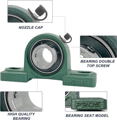 Aço cromado GCr15 Large Housing 2-1/2 "Bloco de travesseiro de rolamento UCP213-40 classificação de precisão P0P6P5P4P2