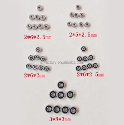 Acero cromado GCR15 MR62-2RS Rolamento de esferas de ranhura profunda 2*6*2.5mm para embalagem de logotipo personalizado