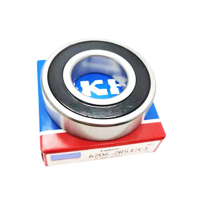 Rolamentos de esferas de ranhuras profundas 6206-2RS1/C3 para automóveis e tratores