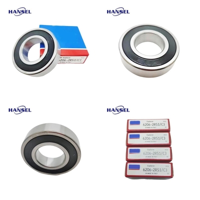 Dimensão de furo 0 30 mm S K F Rolamentos de esferas de ranhura profunda 6206-2RS1/C3 para desempenho