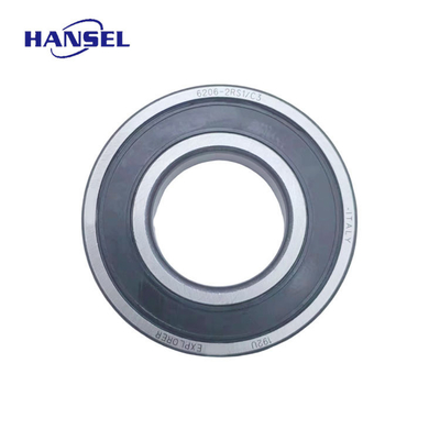 Rolamentos de esferas de rolamento profundo SKF de aço cromado de linha única 6206-2RS1/C3
