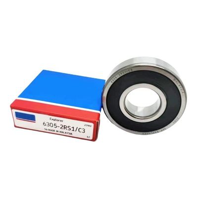 Rolamentos de esferas de ranhuras profundas 6305-2RS1/C3 Rolamentos em miniatura para estruturas de linha única
