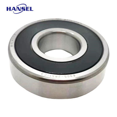 Rolamentos de esferas de ranhuras profundas 6305-2RS1/C3 Rolamentos em miniatura para estruturas de linha única