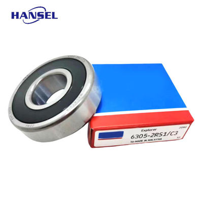 Rolamentos de esferas de ranhuras profundas 6305-2RS1/C3 Rolamentos em miniatura para estruturas de linha única