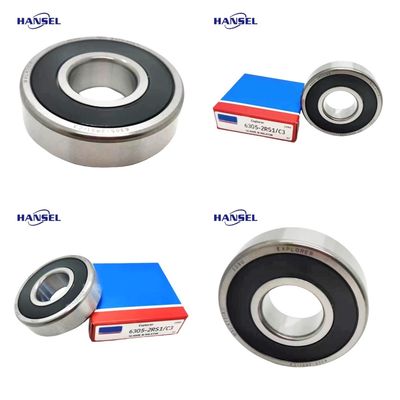 Rolamentos de esferas de ranhuras profundas 6305-2RS1/C3 Rolamentos em miniatura para estruturas de linha única