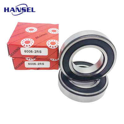 Aço cromado/GCr15 aço inoxidável com rolamento de esferas de ranhuras profundas 6006-2RS tamanho de furo de 30 mm