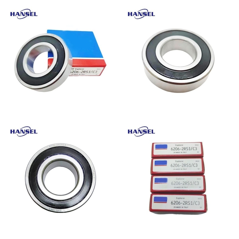 6206-2RS1/C3 Rolamentos de esferas de ranhuras profundas para máquinas de construção e laminadoras