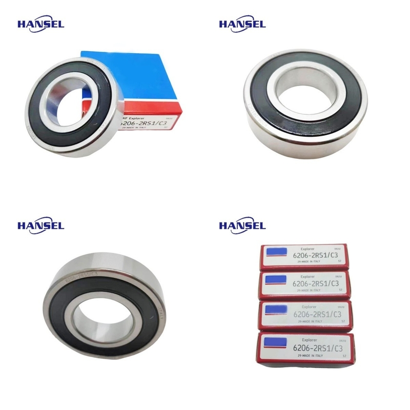 Dimensão de furo 0 30 mm S K F Rolamentos de esferas de ranhura profunda 6206-2RS1/C3 para desempenho