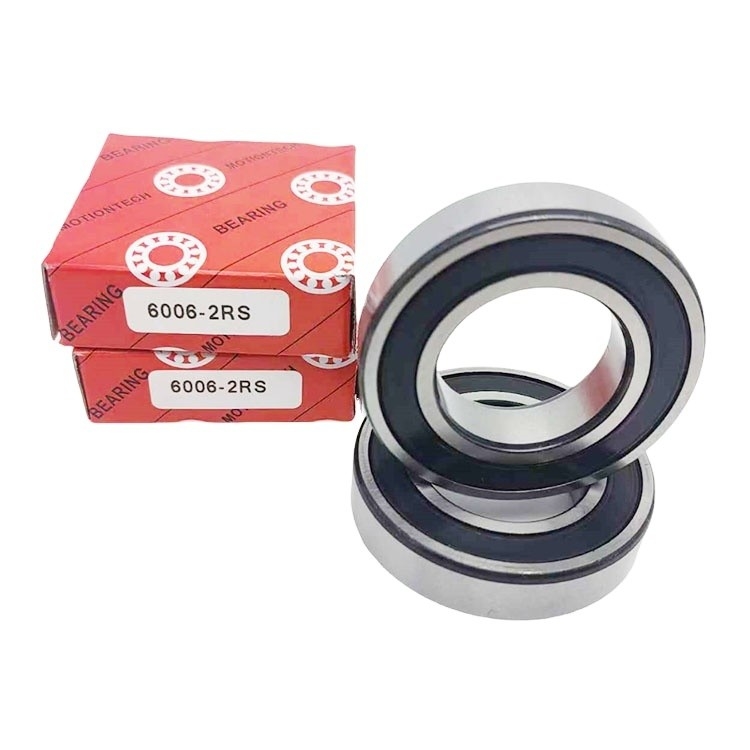 P6 Classificação de precisão de longa duração Rolamentos de esferas de rolamento profundo de aço carbono série 6006-2RS